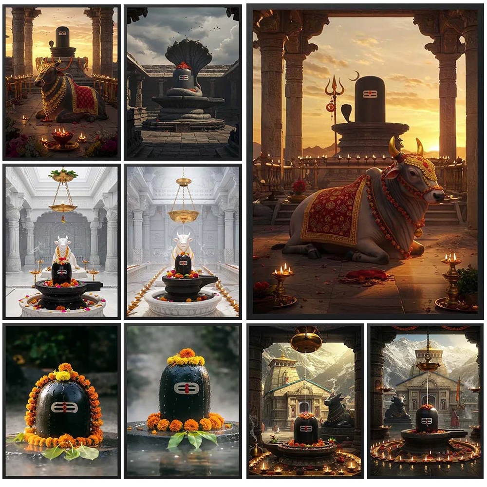 Religion Shiva Hinduism Poster Wall Pictures For Church Room Decor Posters Wall Art Canvas Painting Unframed