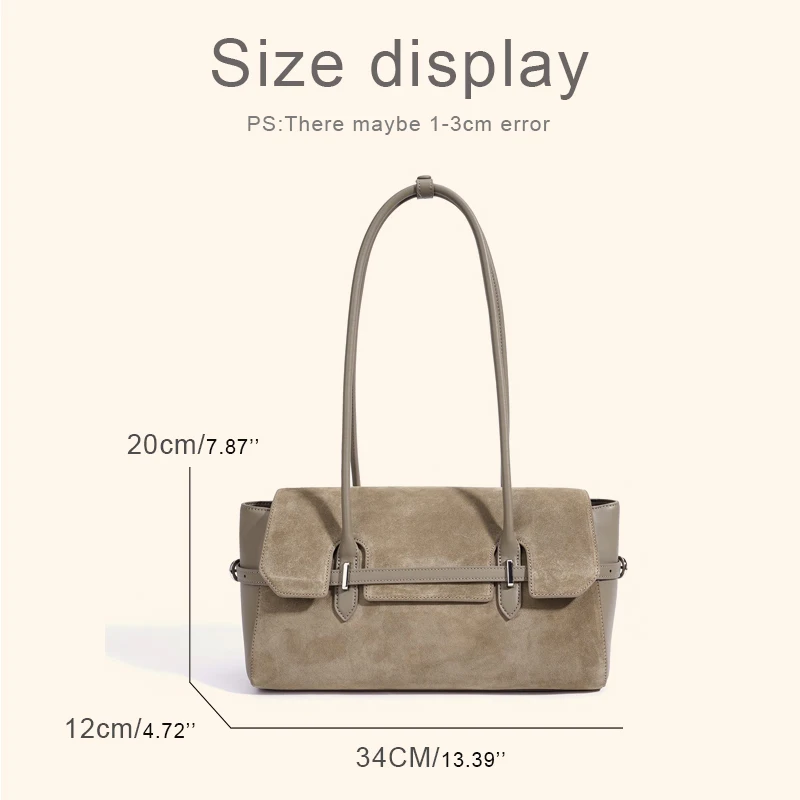Customize Initials Leather Bags For Women Luxury Designer Handbag Purses 2026 New In Suede Cowhide Belt Buckle Underarm Shoulder
