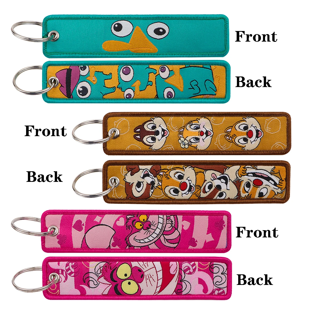Lovely Squirrel Embroidery Key Fob Cartoon Keyring For Motorcycles Cars Backpack Keychain  Accessories Fashion Gifts for Friends view 2
