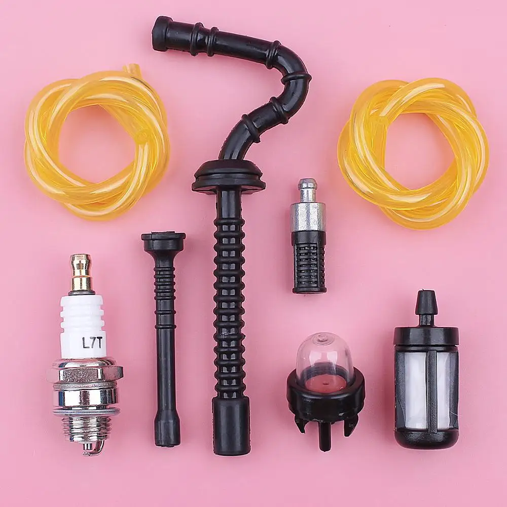 Selang Saluran Filter Oli Bahan Bakar untuk Stihl MS192 MS192T MS192TC Bohlam Primer Kit Busi Suku Cadang Pengganti Gergaji Mesin