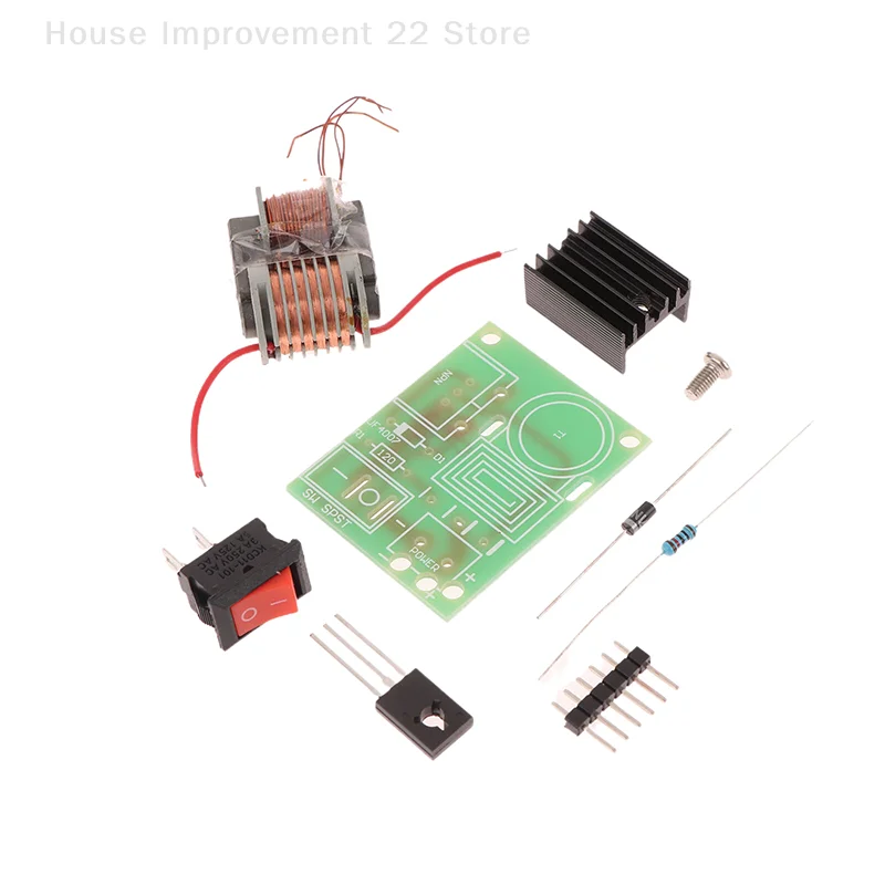 15KV สูงความถี่ DC แรงดันไฟฟ้า Arc IGNITION Generator อินเวอร์เตอร์ Boost Step Up 18650 ชุด DIY U Core Transformer Suite 3.7V