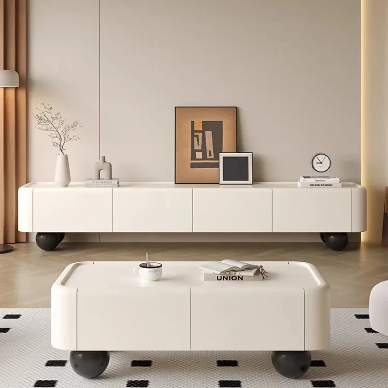 Light Color Tv Stands Cabinet Legs Round Dresser Floor Tv Stands Modern High End Meuble Television Salon House Accessories