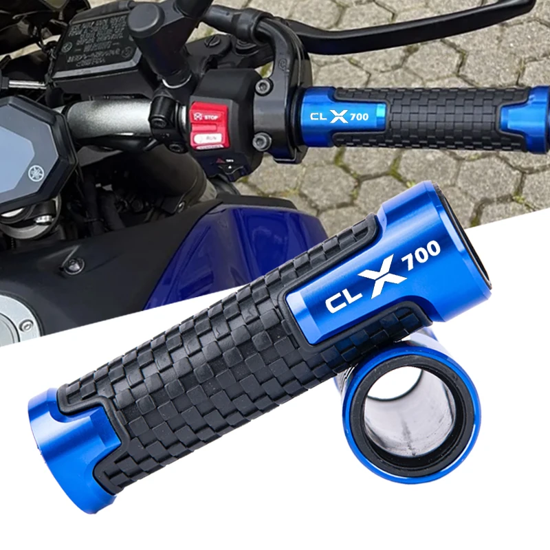 ل CFMOTO CLX700 700CLX 700 CLX الرياضة التراث اكسسوارات دراجة نارية المقود القبضات CNC الألومنيوم المطاط اليد الدافع القبضات