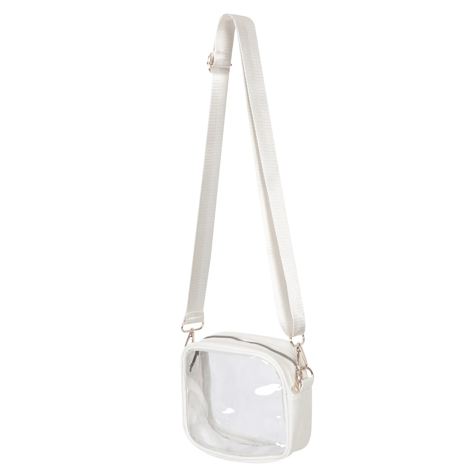 

Small Clear Crossbody Belt Bag Detachable Adjustable Transparent Shoulder Bag Practical Durable PVC for Sports Events Concerts