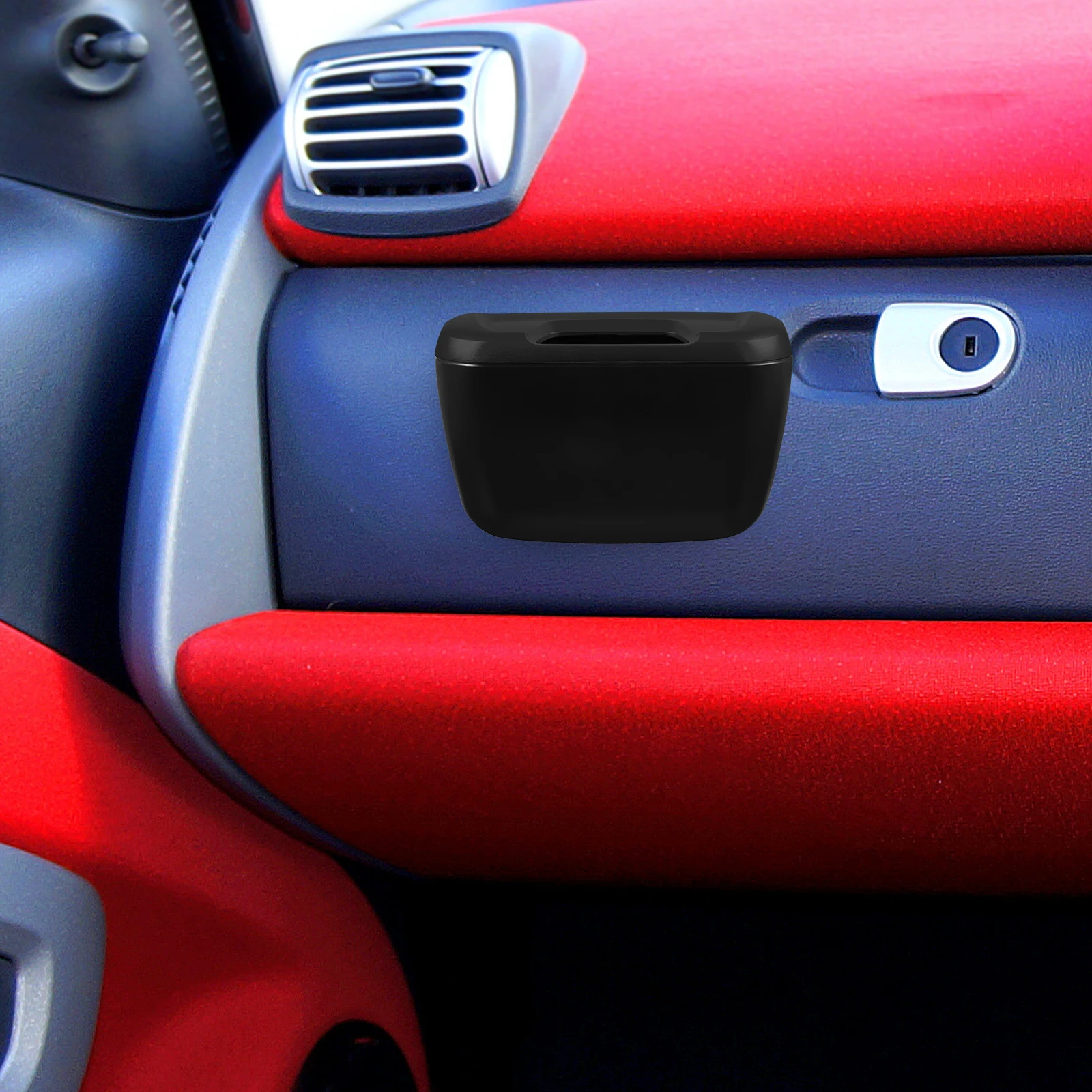 

2pcs Trash Can Multifunctional Compact Garbage Bin For Automobile Seat Storage Organizer Vehicle Interior Space Saving Durable