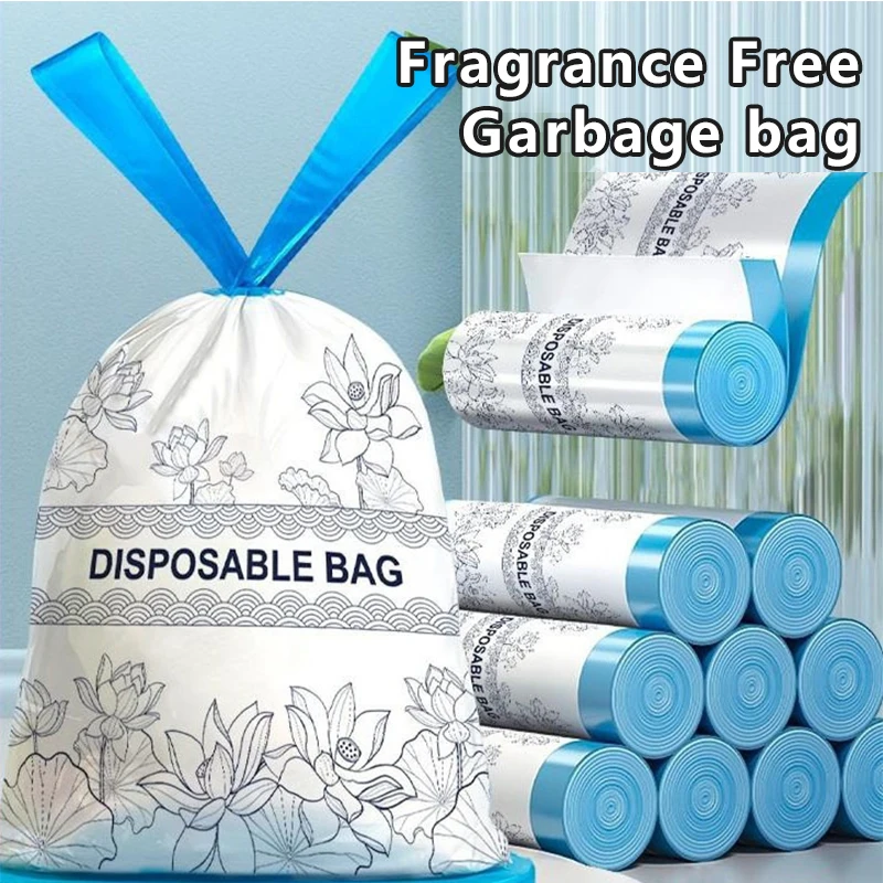 Drawstring garbage bag no tear with fragrance to remove odors Kitchen bathroom bathroom mouth garbage bag no tear extraction