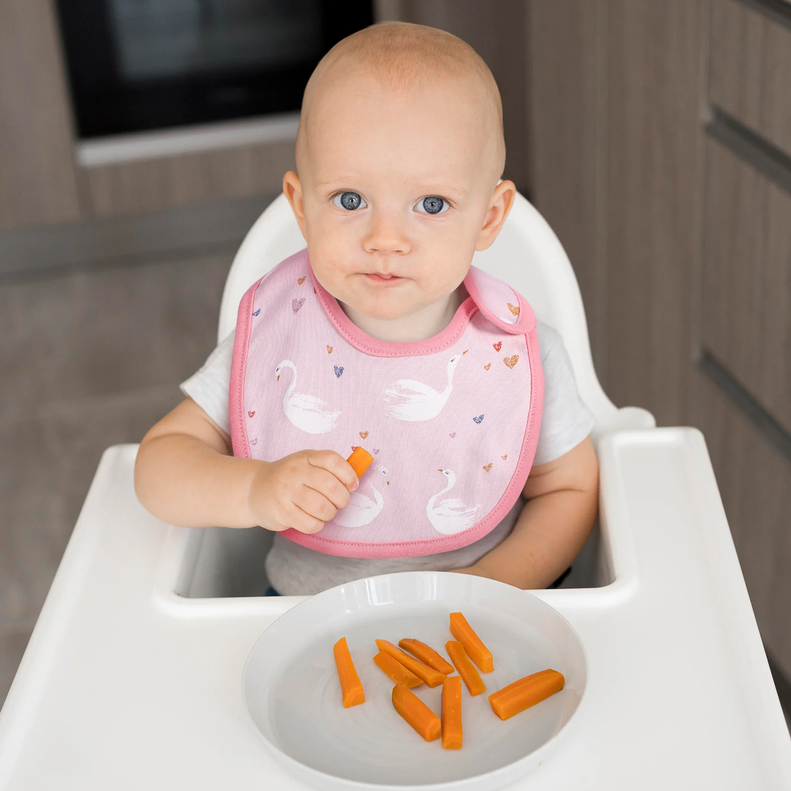 

3Pcs Baby Bibs Cotton Soft Absorbent Snap Closure Drool Catcher Newborn Eating Feeding Cloth Bibs Baby Girl Accessories