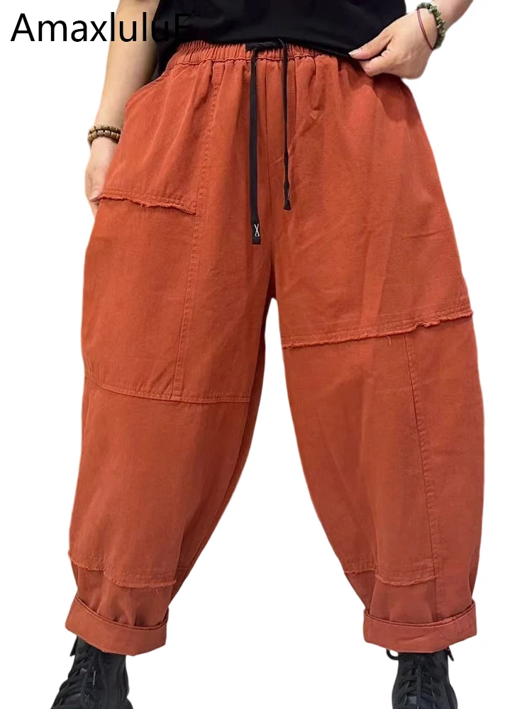 

Amax LuluE Winter Fashion Fitness Pants Womens Loose Vintage Harem Trousers Ladies Casual Classic Elastic Waist Punk Streetwear