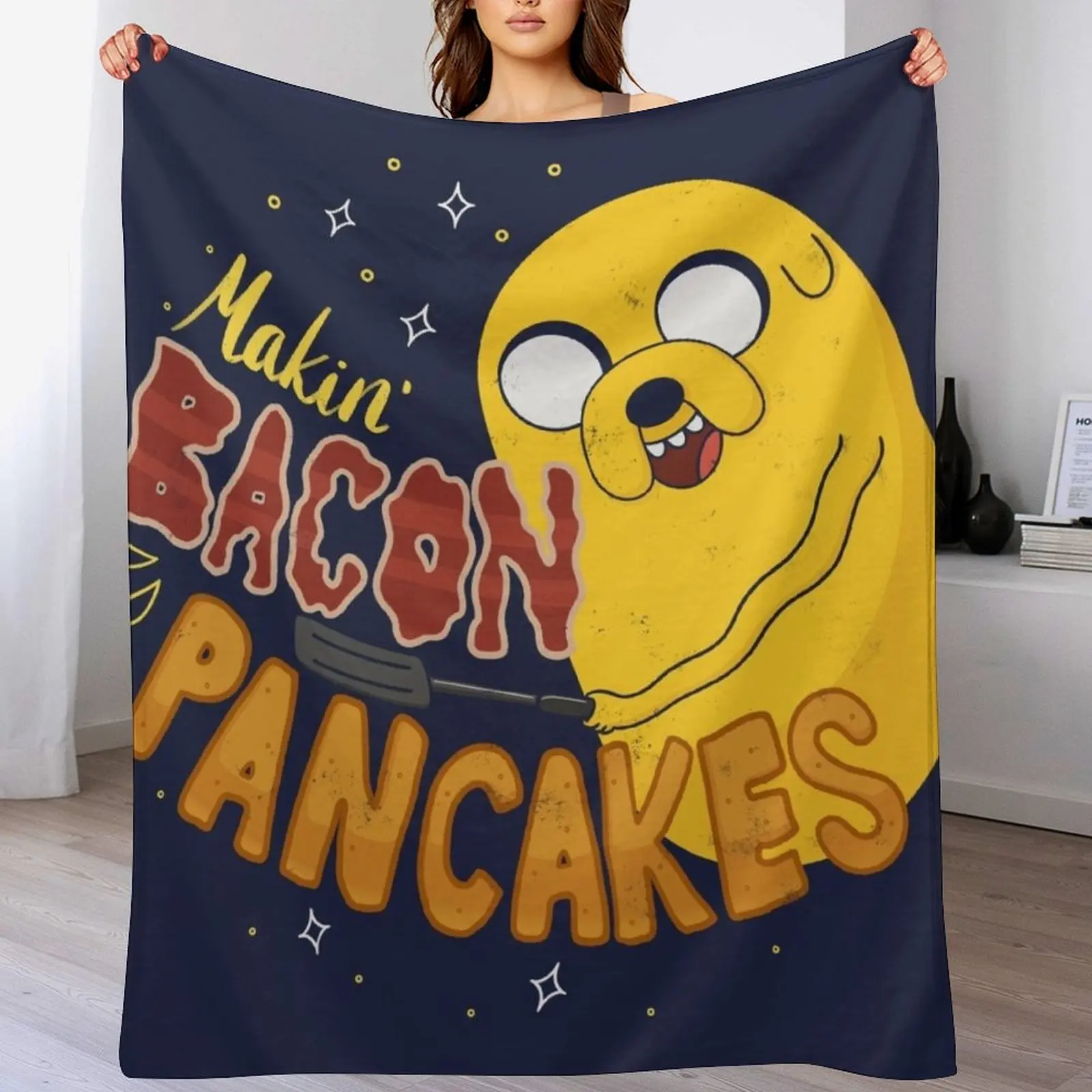 

Makin' Bacon Pancakes - Jake The Dog Throw Blanket Thins Shaggy christmas decoration Sofas Blankets