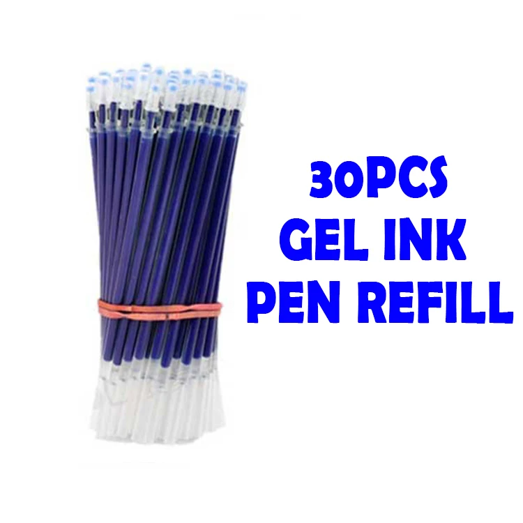 Gel Pen Refill Set Black Blue Red Ink Ballpoint Bullet Tip 0.5mm Refills Rods Gelpen For School Office Exam Supplies Stationery