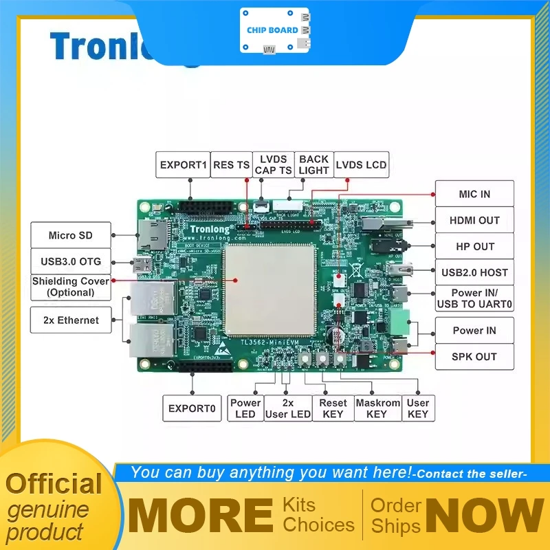 

TL3562 MiniEVM Development Board, Rockchip RK3562J and RK3568 Based Evaluation Module
