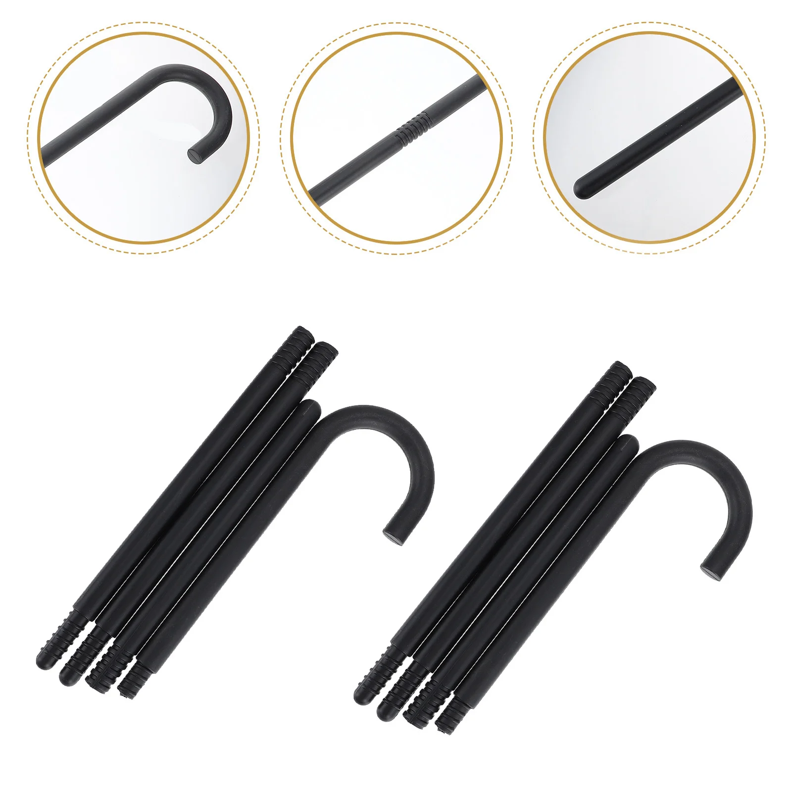 

2pcs Walking Stick Four Sections Lightweight Portable Theatrical Cane For Cosplay Halloween Party Supplies Trick