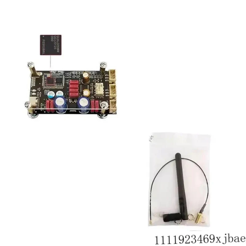 DC 8-32V Bluetooth 5.1 Lossless Decoding Board QCC5125 QCC3034 Type-C AUX APTX LDAC Onboard Antenna Decoder with Acrylic Case