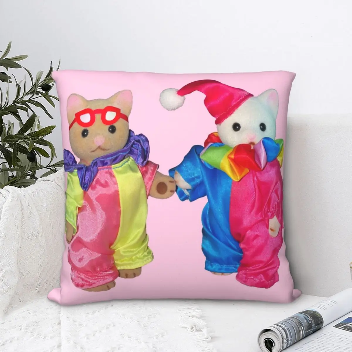 Clown Freunde Platz Kissen Polyester Kissen Abdeckung Samt Kissen Decor Komfort Werfen Kissen Für Haus Schlafzimmer