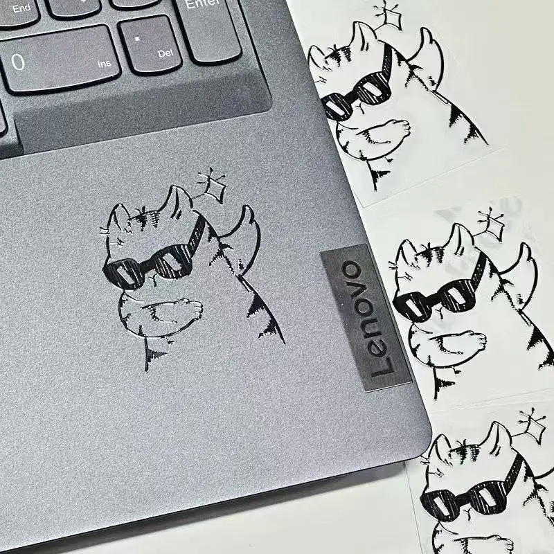 

4Pcs Waterproof 3D Metal Stickers With Girl And Cat Cartoon Characters For Phone Laptop DIY Decoration Creative Aesthetic Style
