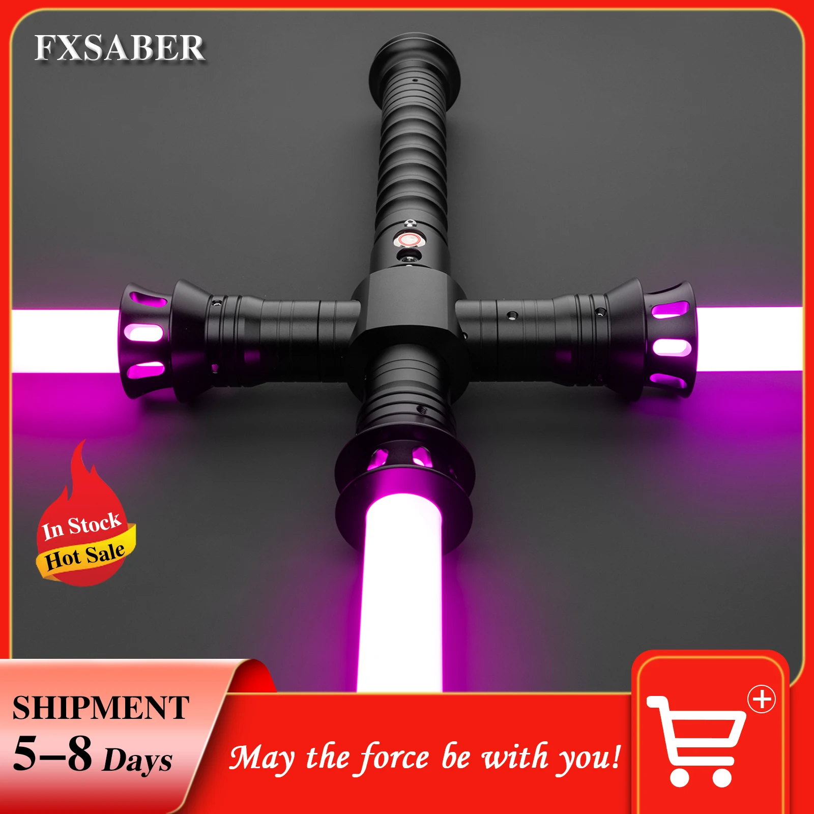 FXSABER Lightsaber RGB Metal Light Saber Sword Toys With 15 Color switching and Sound for Cosplay