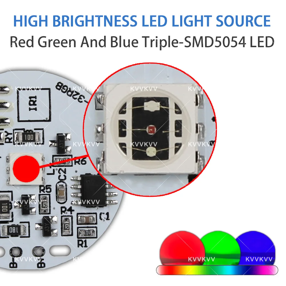 لوحة إضاءة دائرية LED ملونة RGB مقاس 38 مم مصدر ضوء منخفض الجهد تيار مستمر 5 فولت متوافق مع الشحن/مفتاح اللمس للتحكم عن بعد محيط DIY