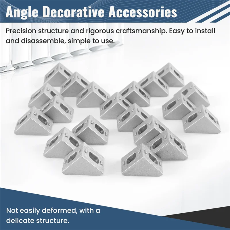 A05E-20Pcs 2020 ângulo de montagem de canto alumínio 20x20 l conector suporte fixador jogo uso 2020 perfil alumínio industrial