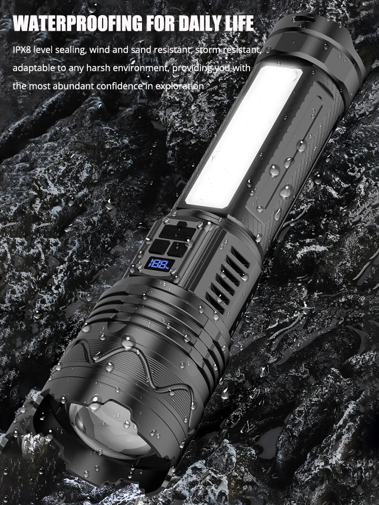 New 90000000LM High Power Rechargeable Led Flashlight Lighting Built-in 15000mAh Ultra Power Flashlights Tactical Torch Lantern