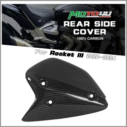 For Triumph Rocket III 2020 2021 2022 Side Panel 100% Carbon Fiber Motorcycle Rear Side Cover Protector bottom Covers