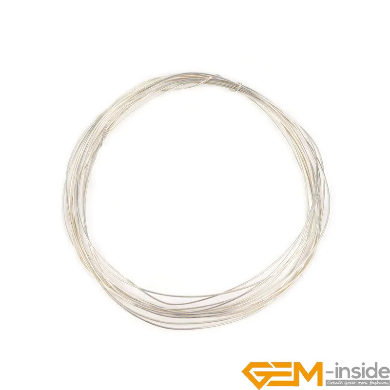 40 Inch 102CM 28/26/22 Gauge S925 .925 Sterling Silver Craft Wire For Jewelry Making 0.3/0.4/0.6mm