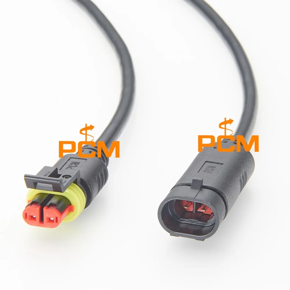 Superseal 2 Pin 282104 to 282080 Extension Cable Waterproof Automotive Wire Harness for Truck Trailer LED Lights Sensors view 2