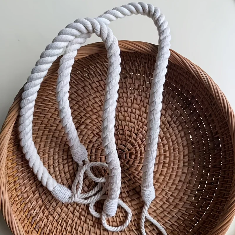 Door Stopper Pet Door Strap for Dogs Cats Keep Door Open Finger Pinch Guard Child Safety Lever Handle Cotton Rope Latch Proof