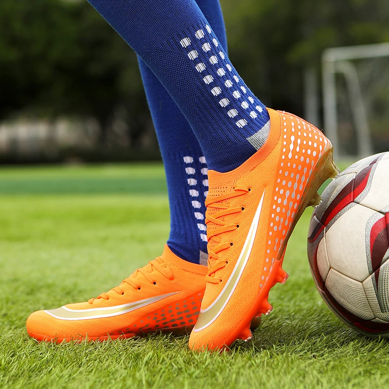 

Professional New Soccer Shoes Kid Match Football Boots TF Sneakers Match Boys Non-Slip Comfortable Sports Shoes Unisex Size37-45