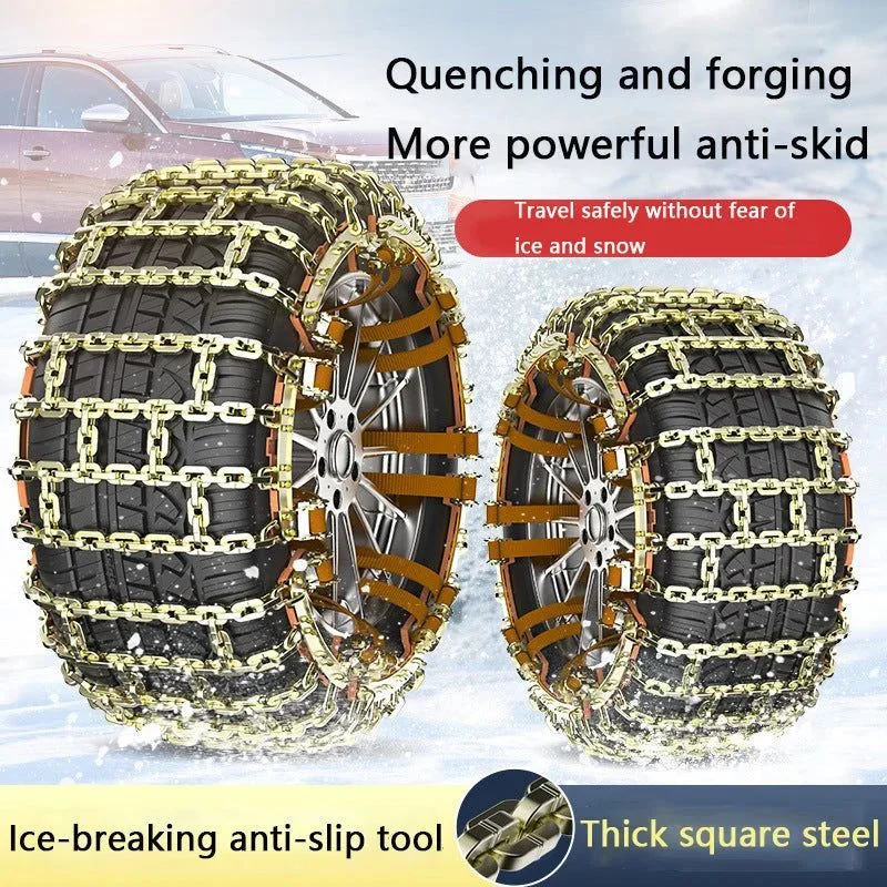 

Anti-Skid Iron Car Tire Snow Chains Emergency Metal Snow Mud Sand Tyre Chains Suitable for Tire Width 165-195mmm