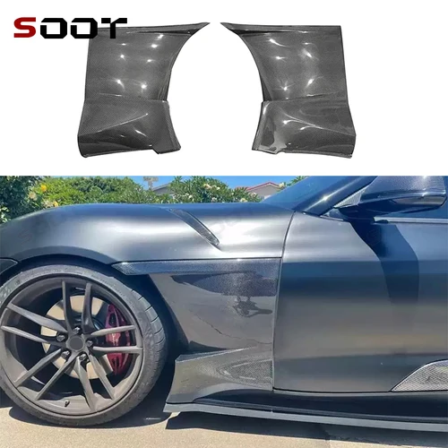 トヨタスープラ A90 A91 MK5 2019 + カーボンファイバーフェンダーレトロフィットカーボンファイバー交換リーフプレート車の自動車部品