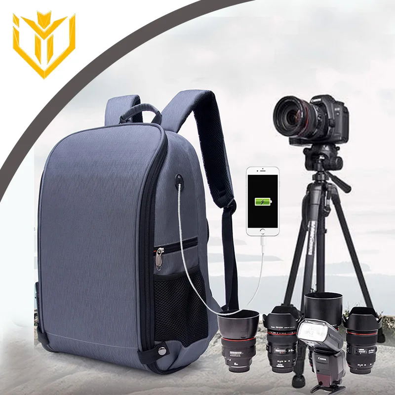 JINNUOLANG Cameratas waterdichte en slijtvaste outdoorfotografietas, schokbestendige digitale drone-rugzak met grote capaciteit