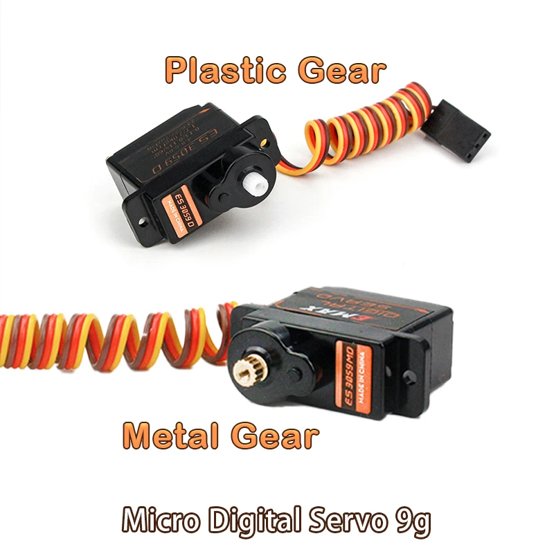 

ES3059D Micro Digital Servo 9g Metal/plastic Gear 4.8V-6.0V for DIY Drones Airplane Aircraft Accessories RC Servos Model Toys
