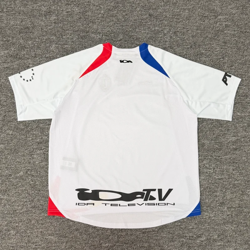 Daily Fitness Outdoor Casual Sports Ida St-shirts Summer Breathable Mesh Logo Contrast Printed Short Sleeve IDA Tee