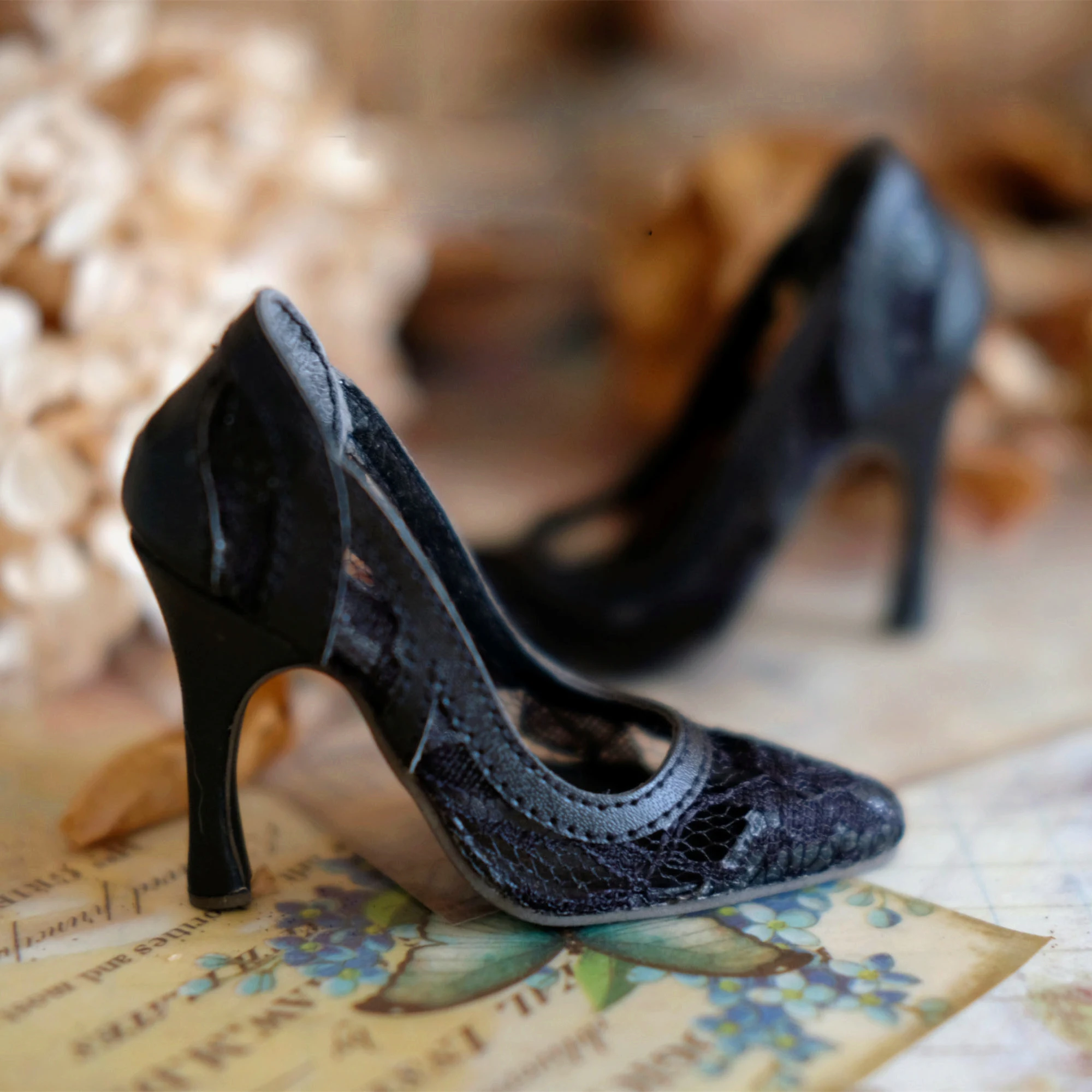 D04-A154 子供手作りおもちゃ GR AS MDD 人形 BJD/SD GSC 人形アクセサリー白ピンク黒色ベーシックレースヒール 1 ペア