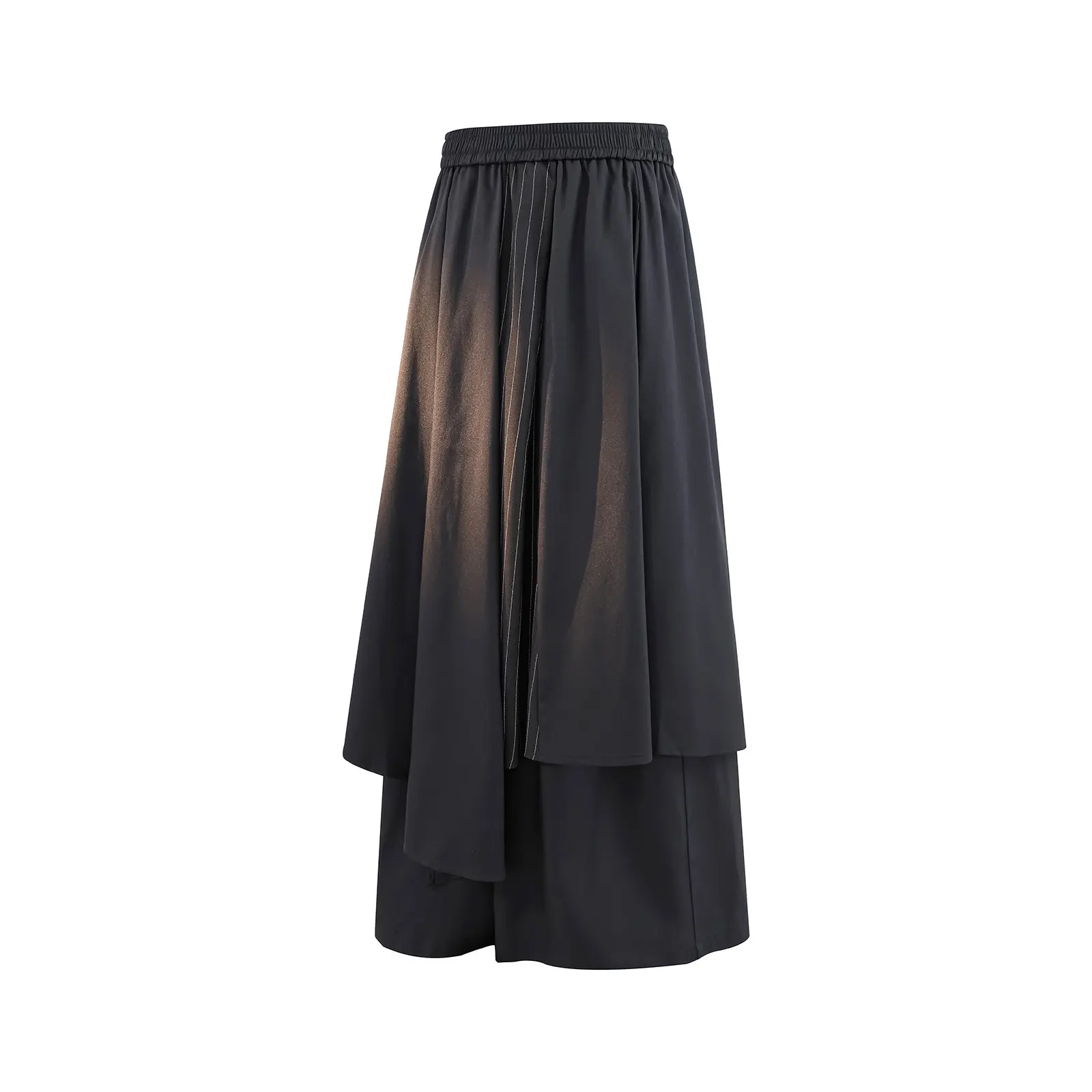 Men Dark Irregular Patchwork Chinese Style Wide Leg Pants Loose Lazy Draped Straight Trousers Casual Streetwear Fashion Bottoms