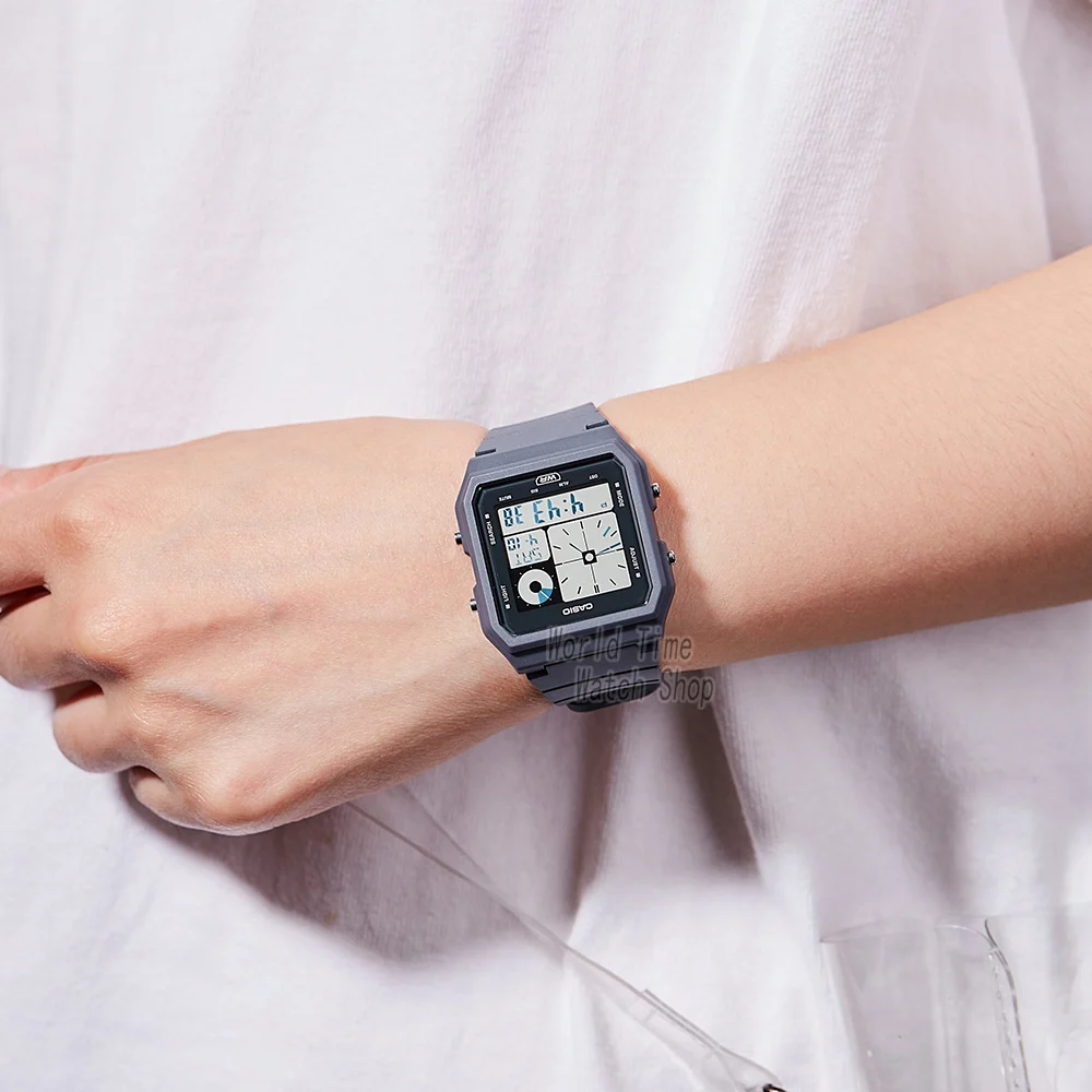 ساعة كاسيو لمحايدة 2024 أنماط جديدة مجموعة العلامة التجارية الفاخرة مقاوم للماء كوارتز ساعة معصم خمر مربع LF-20W سلسلة