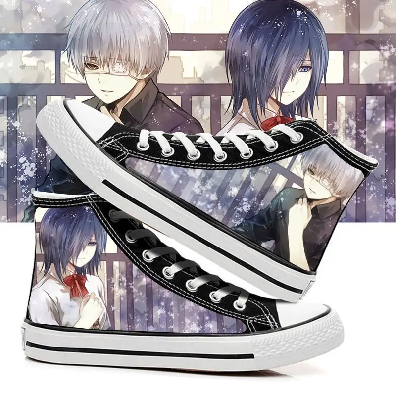 

Tokyo Ghoul Canvas Fashion Shoes Casual Men Women Teengers Student Anime Plus Size 35-44