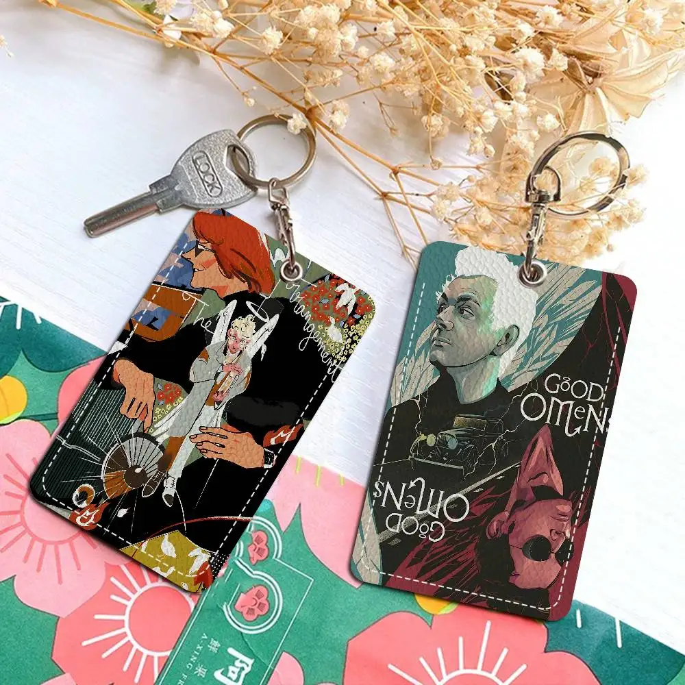 حاملي بطاقات سلسلة المفاتيح G-Good Omens من Tv Show، بطاقات الائتمان لبطاقات الائتمان، سلسلة حلقية مفاتيح
