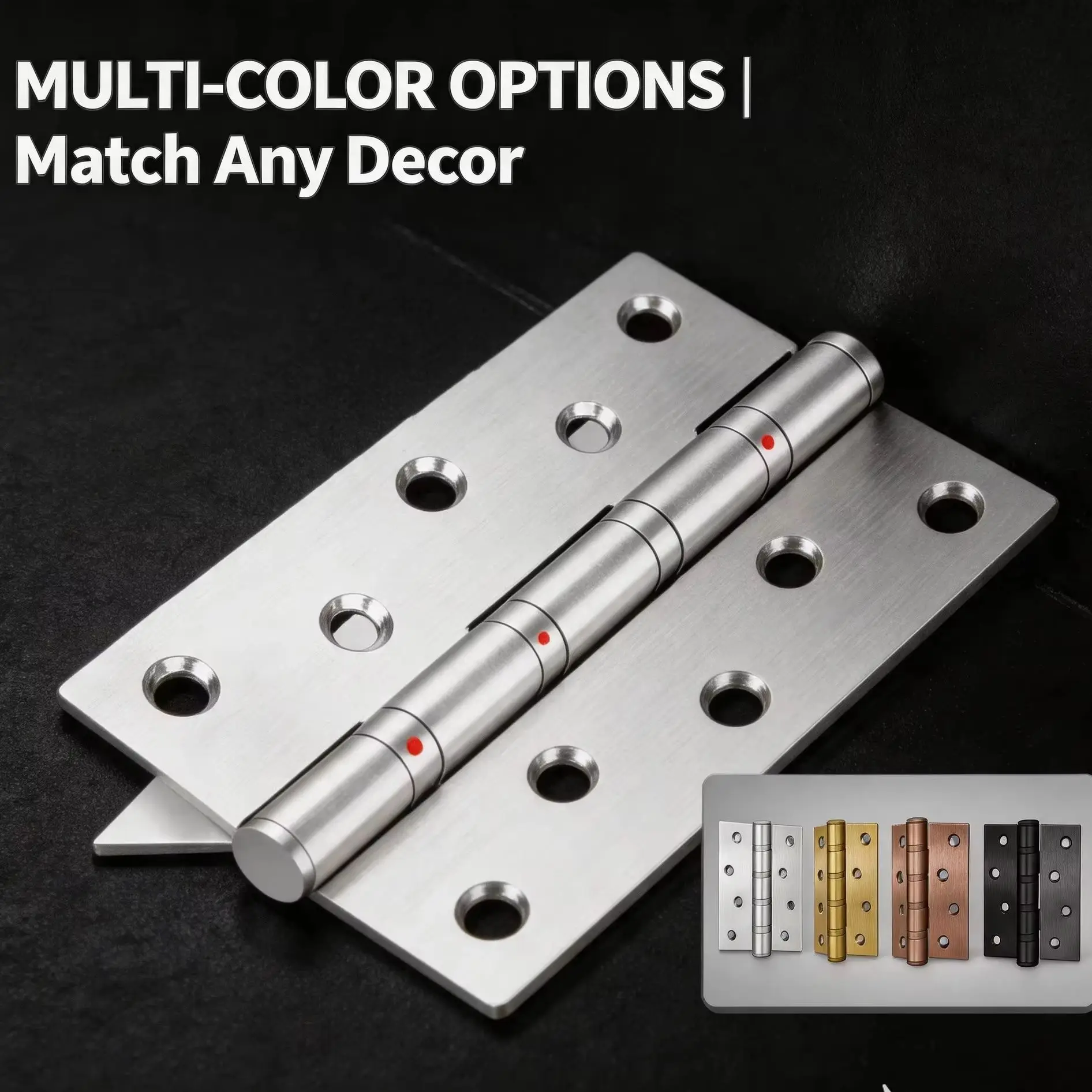 Stainless Steel Mute Hinge Room Door 4 Inch Bearings Hinges 3mm Thick Heavy Doors Strong Load Bearing Gemel Furniture Hardware