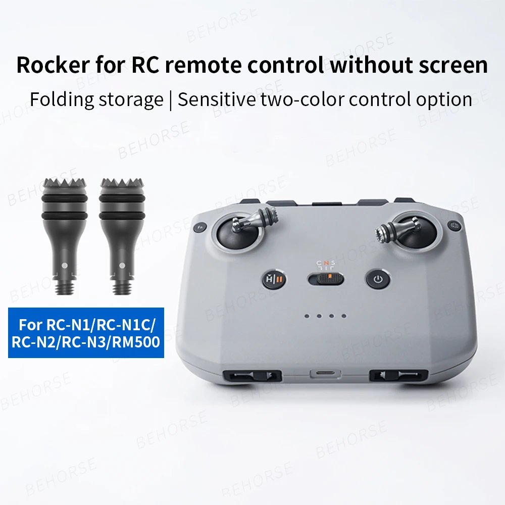 عصا تحكم معدنية قابلة للطي لـ DJI RC-N1/RC-N1C/RC N2/RC N3/RM500 عصا تحكم للتخزين المحمولة لملحقات DJI Flip/NEO/Air 3S