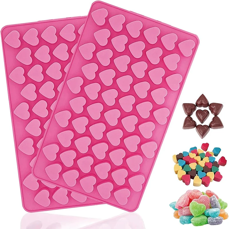 

Heart Shape Silicone Chocolate Mold 55Cavity Ice Cube Mould Candy Jelly Gummy Baking Ice Cube Tray DIY Chocolate Pan Baking Tool