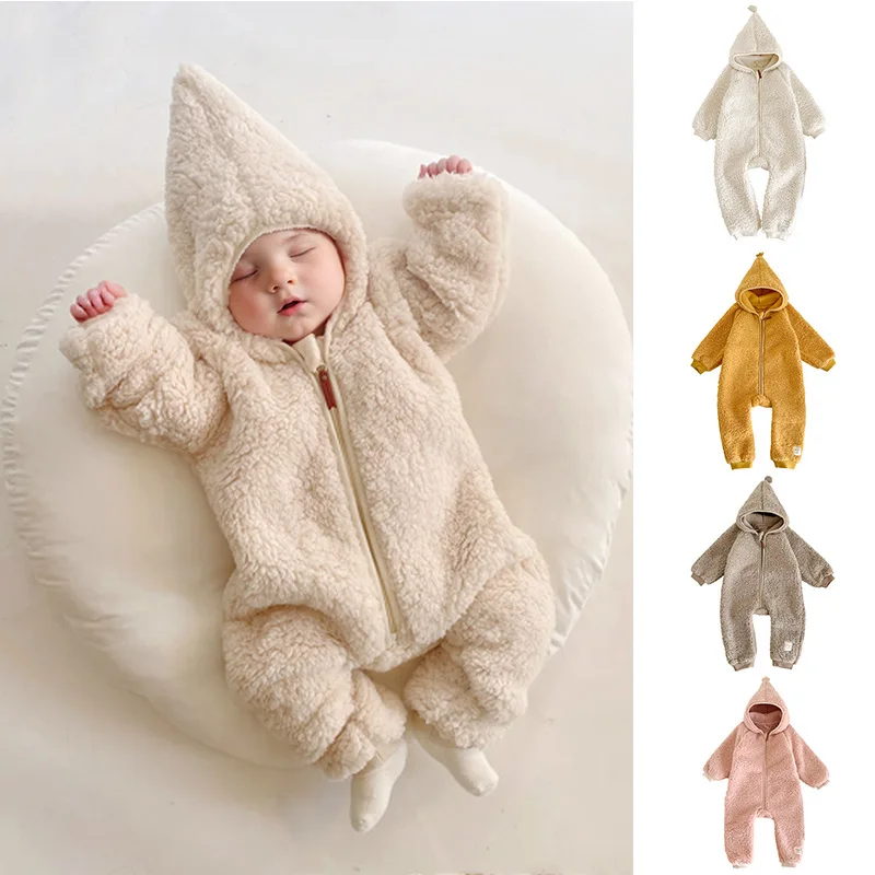 

Newborn Baby Clothes 2025 Winter New Warm Jumpsuit Fashion Cartoon Baby Romper