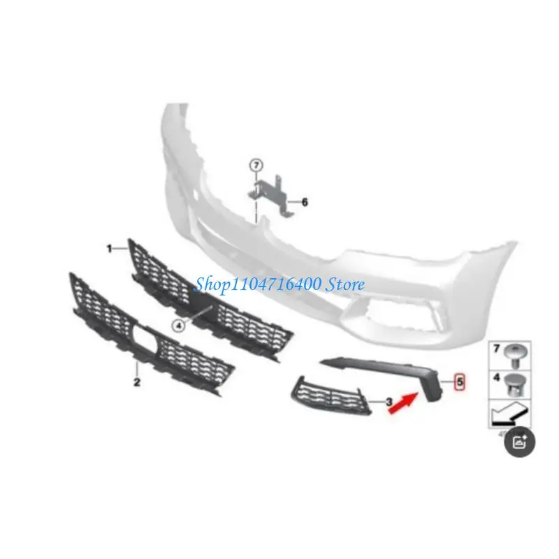 

y1gd Front Bumper Fog Light Cover Molding Easy Installation Replace 51118061119 for 2016-2019 Automotive Accessories