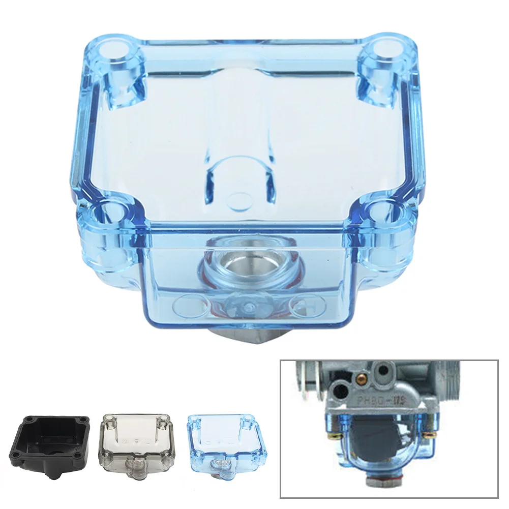 Motorcycle Plastic Transparent Carburetor Float Bowl Shell Chamber for PHBG Carb 50cc