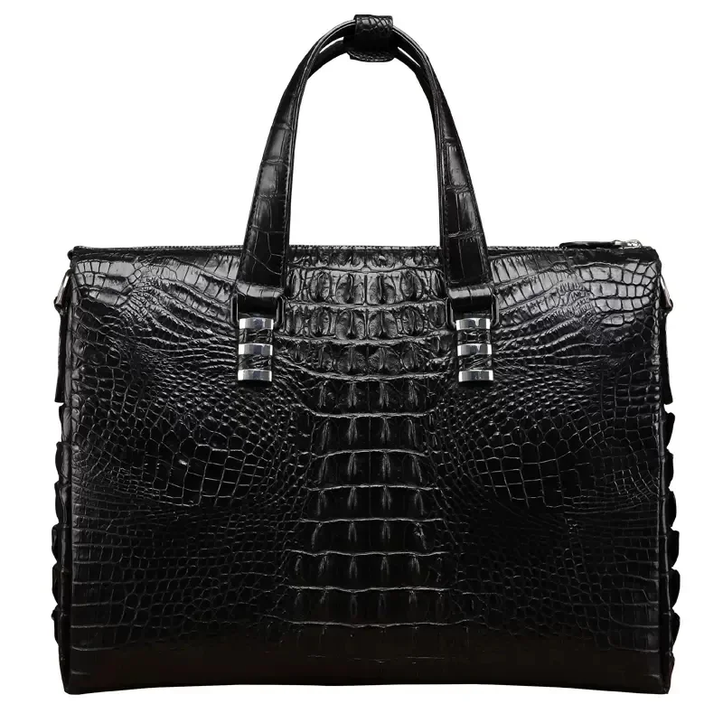 

lukani male handbag Large capacity commerce Shoulder Men briefcase men Crocodile bag