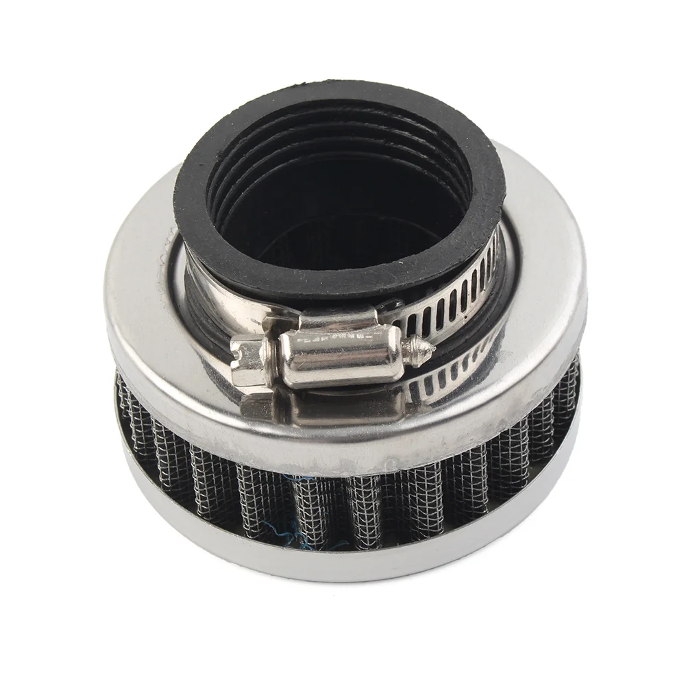 Motorbike Scooter Stainless Steel 38mm Air Intake Filter Cleaner w/ Clamp