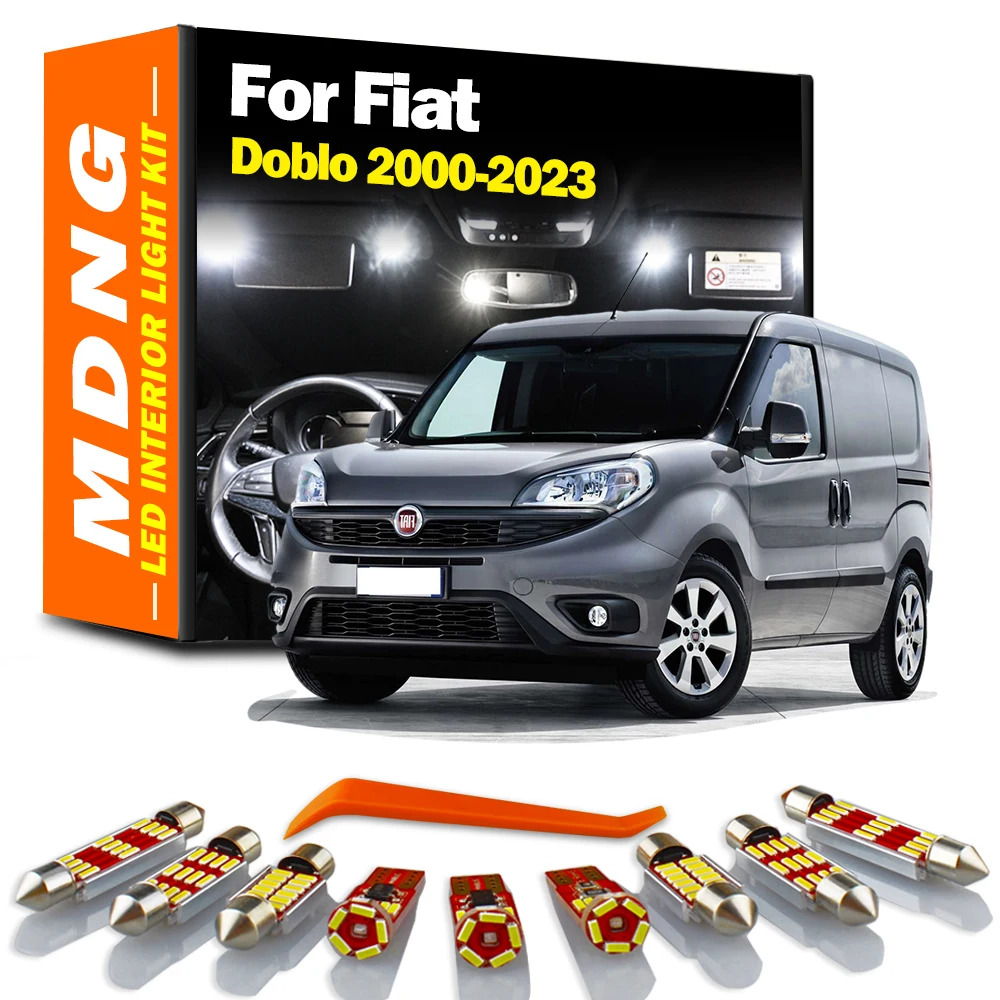 LED Interior Map Dome Roof Trunk Light Kit For Fiat Doblo 2000- 2016 2017 2018 2019 2020 2021 2022 2023 Car Bulbs Accessories