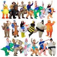 Holiday Carnival Costume Women Dinosaur Inflatable Costume Funny Party Dress Animal Cosplay Halloween Costume For Kids