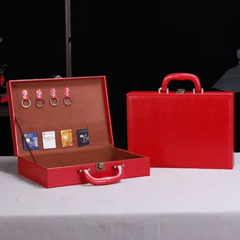 하이엔드 스팟 하우스 딜리버리 박스, 부동산 키 케이스, PU 핸드백 서류 가방