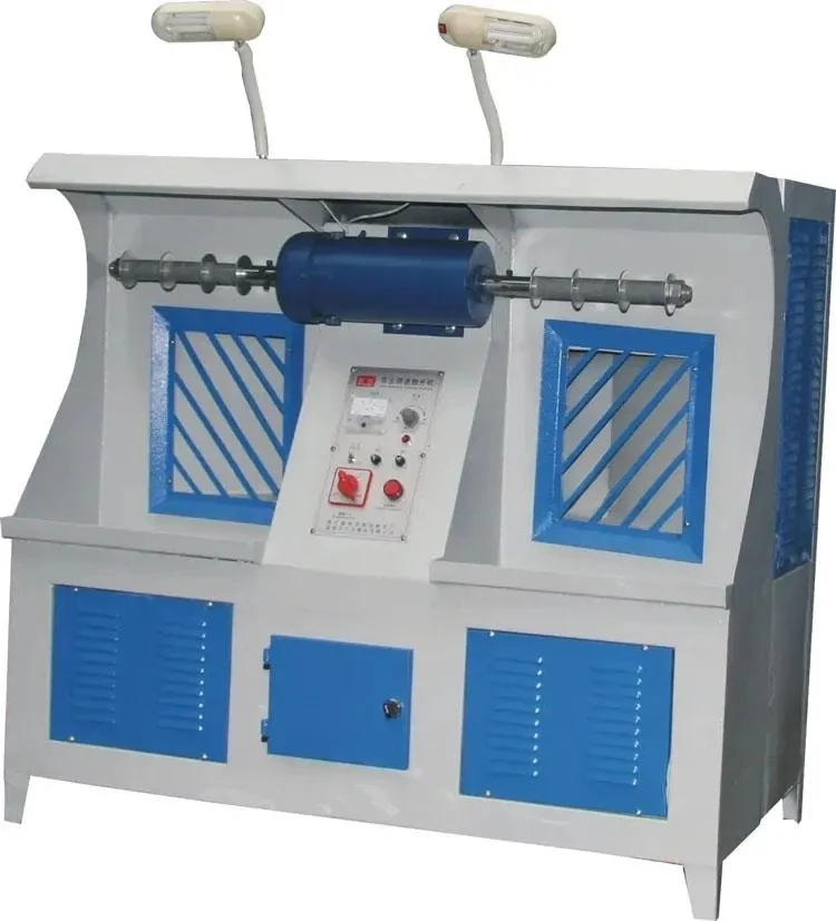 double-head box-type vacuum polishing machine, double-head for shoes, leather goods, rough grinding and polishing machine